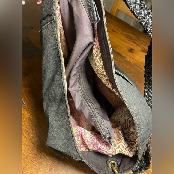 The Sak Black Textured Leather Shoulder Bag - Picture 10 of 12